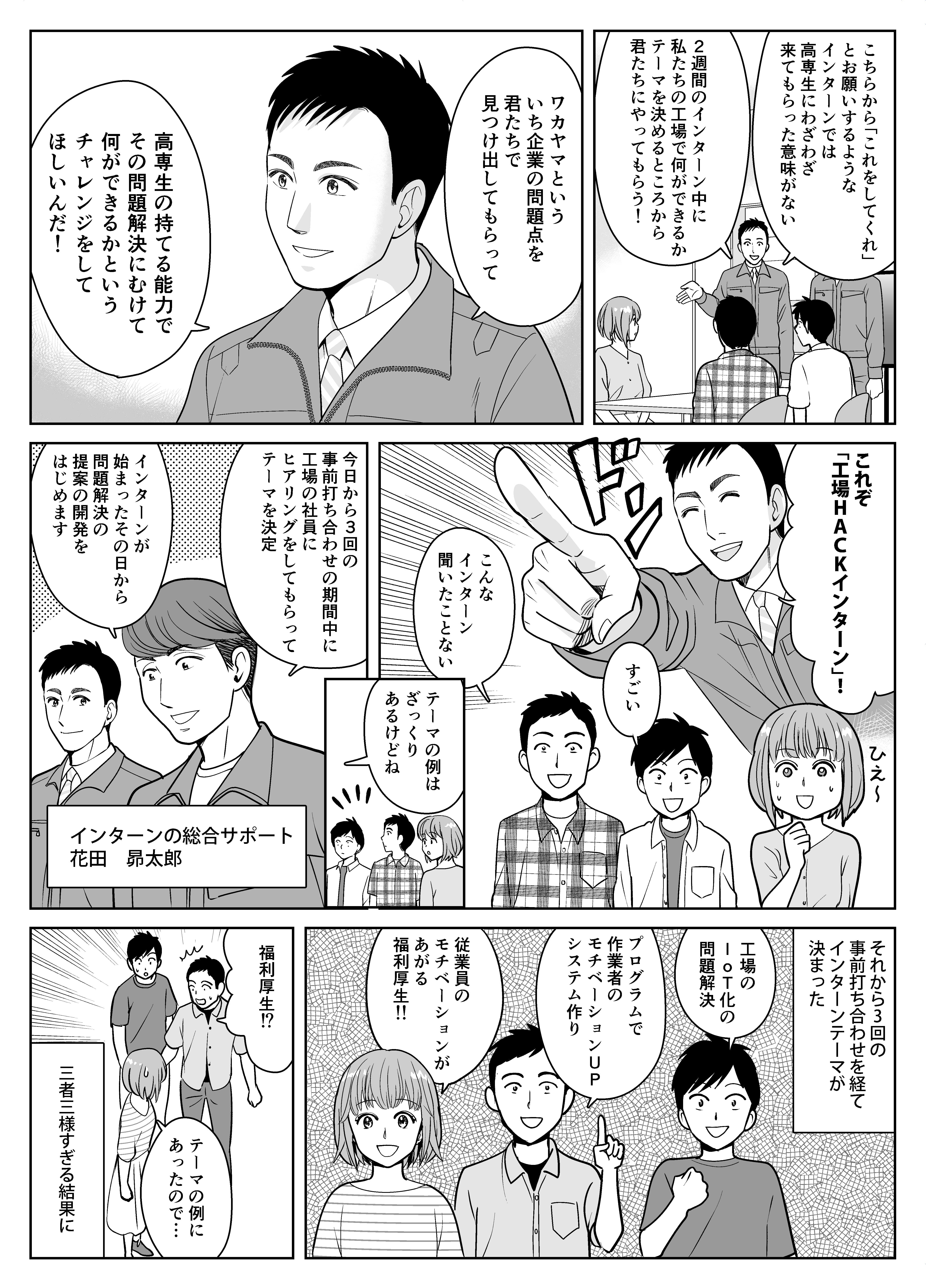 漫画で読む!!工場HACKインターン活動記録